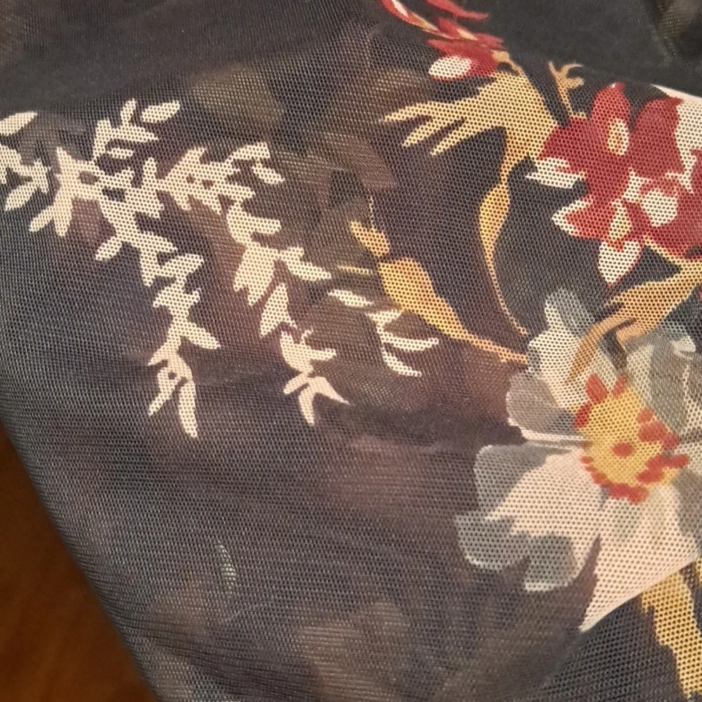 Etro Floral Nylon Stretch Turtleneck Made in Italy European sz48 US M - Picture 7 of 10